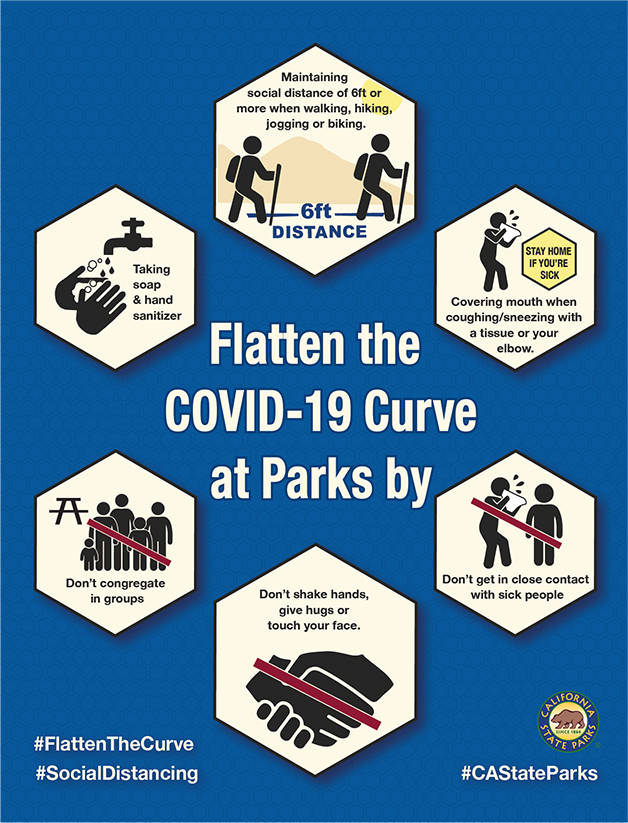 State Park Covid information flyer